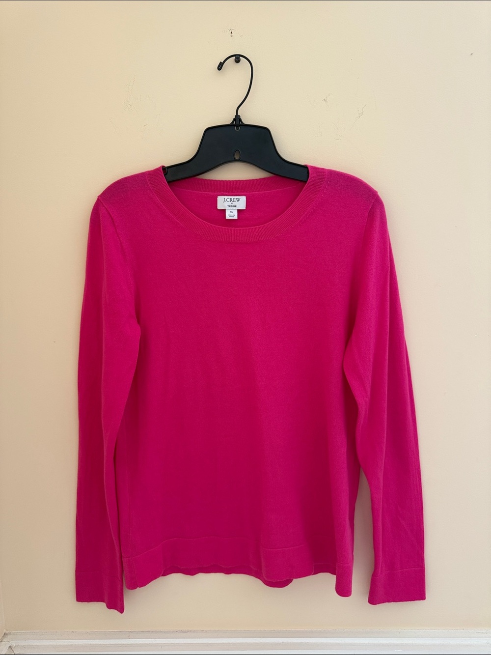 J.Crew Teddie Sweater in Fuchsia‎ Pink sz Small